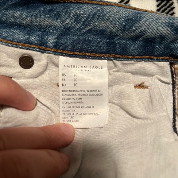 American Eagle Striped Denim Short Shorts - Picture 4 of 4